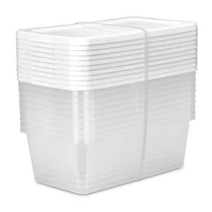 Set of (10) 6 Quart Storage Bins