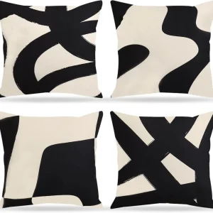 4Pcs 45x45cm Linen Decorative Cushion Cases