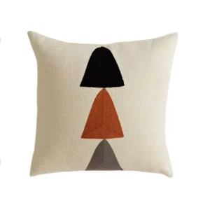 Embroidered Chenille Throw Pillow